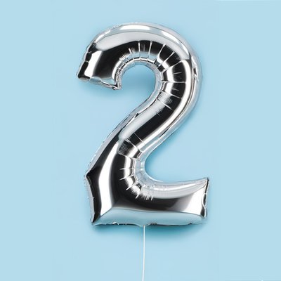 Silver Giant Number 2 Balloon