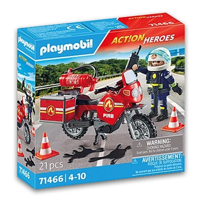 Playmobil Fire Motorcycle with Oil Spill (71466)