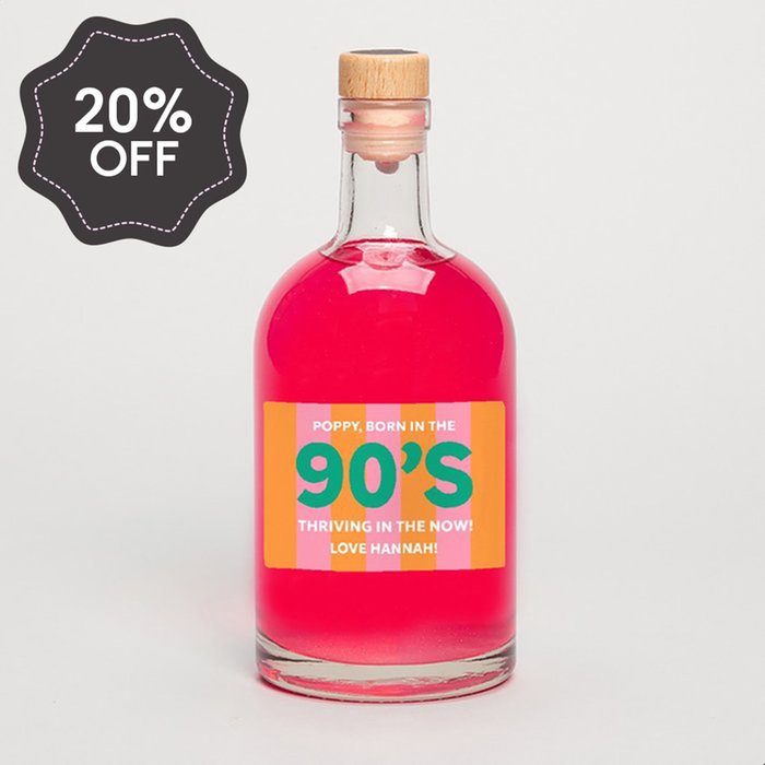 Personalised Milestone Pink Gin 50cl