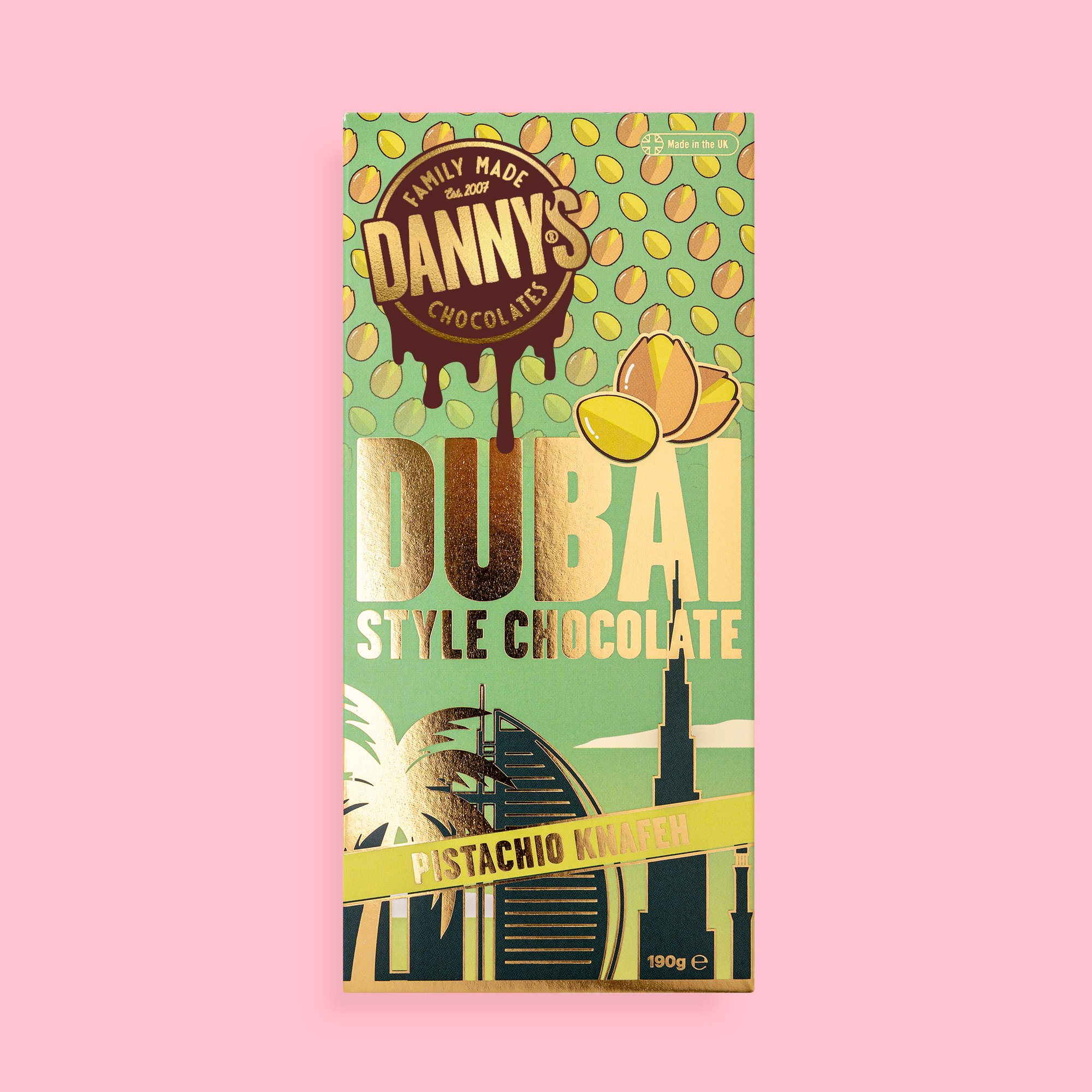 Creme D'or Dubai Pistachio Kadayif Chocolate Bar