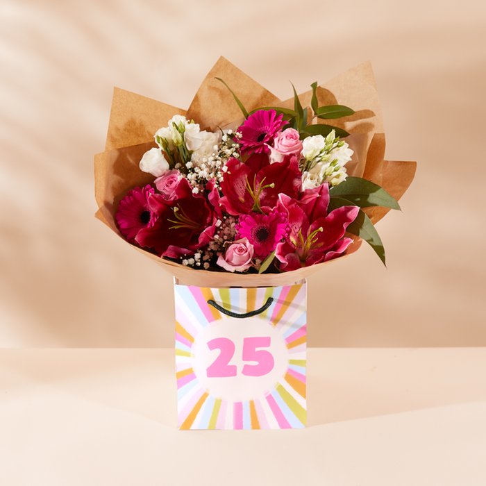 The 25th Birthday Pink Blush Gift Bag