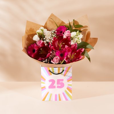 The 25th Birthday Pink Blush Gift Bag