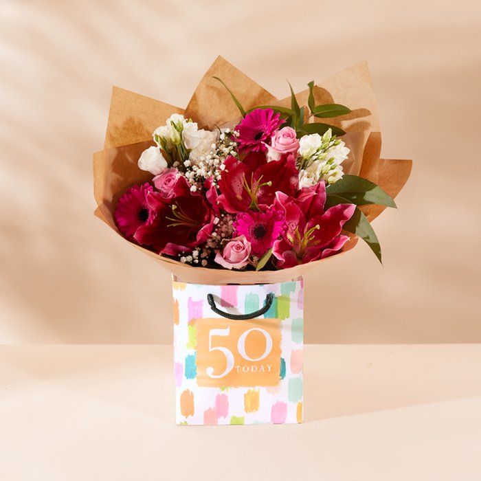 The 50th Birthday Pink Blush Gift Bag