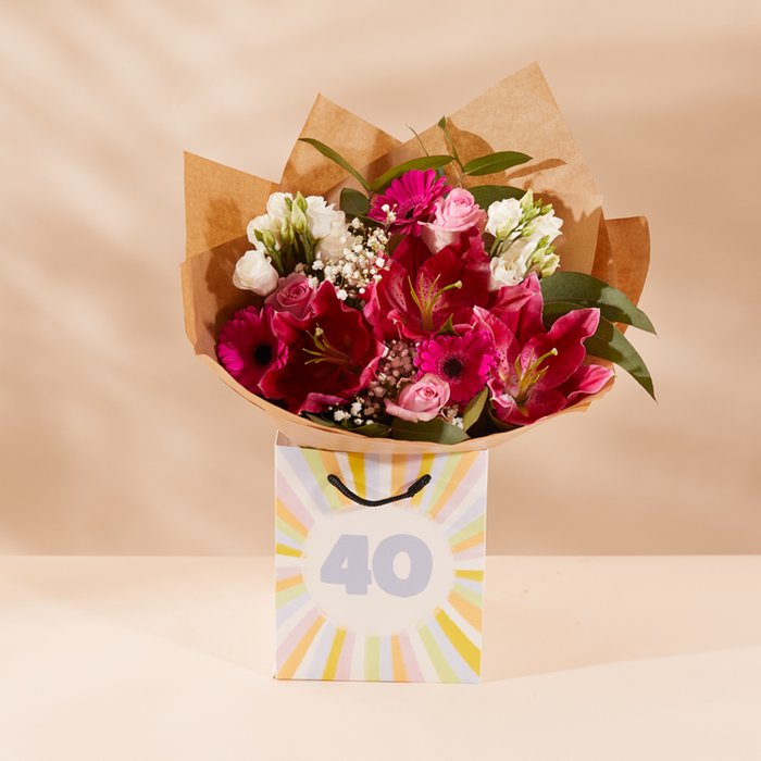 The 40th Birthday Pink Blush Gift Bag