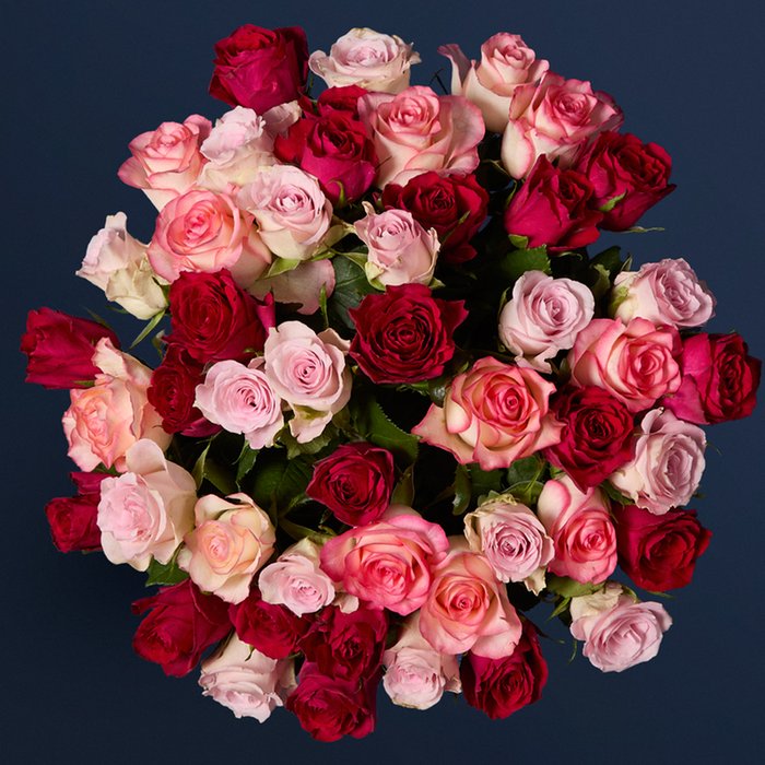 Giant Pink & Cerise Mixed Rose Bouquet