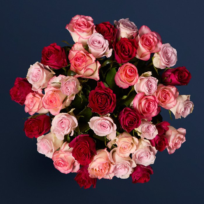 Large Pink & Cerise Mixed Rose Bouquet