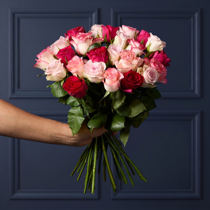 Pink & Cerise Mixed Rose Bouquet