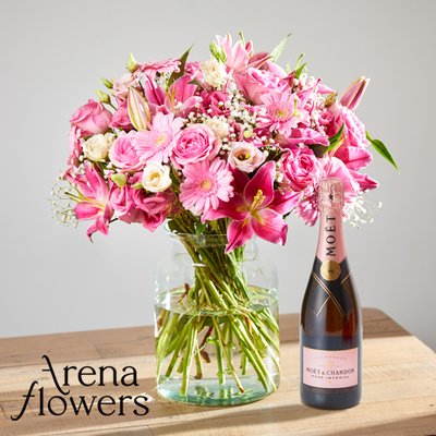 Pink Perfection by Arena & Moët & Chandon Rosé Impérial Champagne 75cl Gift Set 