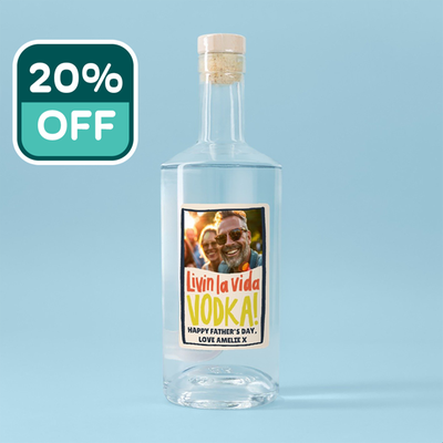 Personalised Livin La Vida Vodka - Happy Father's Day 70cl