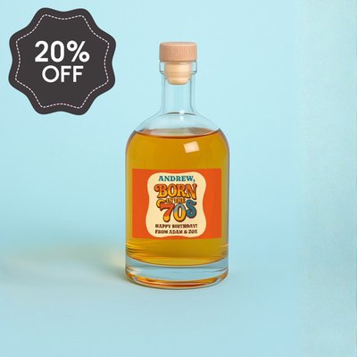 Personalised Born In The 70's Rum 50cl