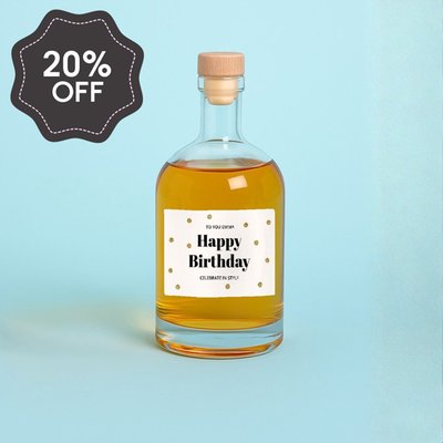 Personalised Happy Birthday Rum 50cl