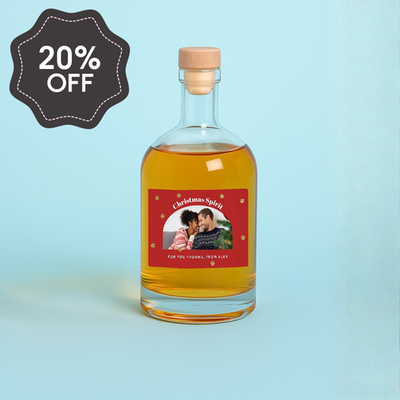 Personalised Christmas Spirit Photo Upload Rum 50cl