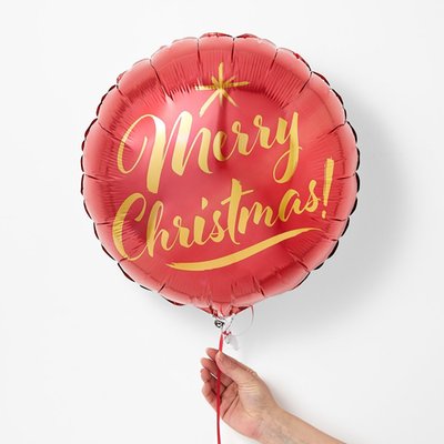 Merry Christmas Red & Gold Balloon