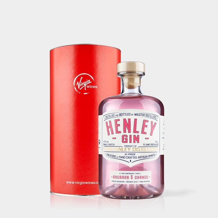 Virgin Wines Henley Rhubarb Gin in Tube 70cl