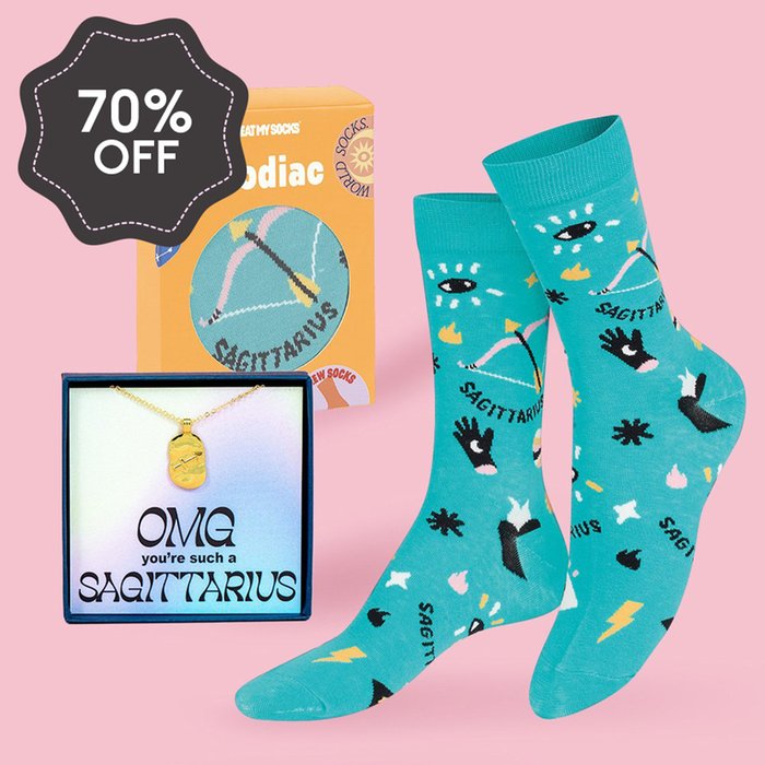 Sagittarius Necklace & Socks