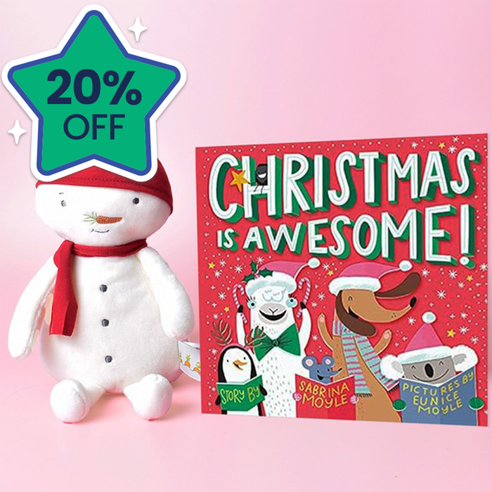 Christmas is Awesome Book & Marshmallow Snowman Gift Set