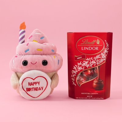 Birthday Cupcake Plush & Lindor Orginial