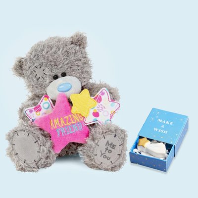 Tatty Teddy Amazing Friend Stars Soft Toy & Tiny Matchbox Ceramic Star Token Gift Box