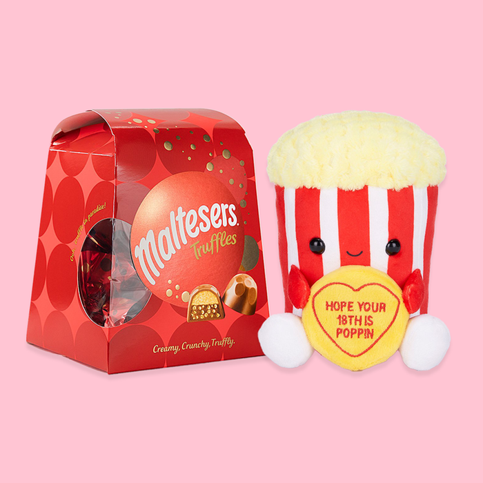 Swizzels Love Hearts 18cm Poppin' 18th Birthday & Happy Birthday Maltesers Truffles 200g