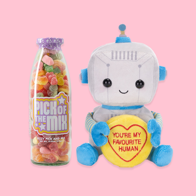 Swizzels Love Hearts 21cm You’re My Favourite Human & Pick of The Mix Sweet Bottle 370g