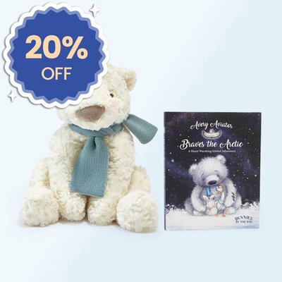 Boris Bearialis Plush & Avery Aviator Braves the Arctic Book