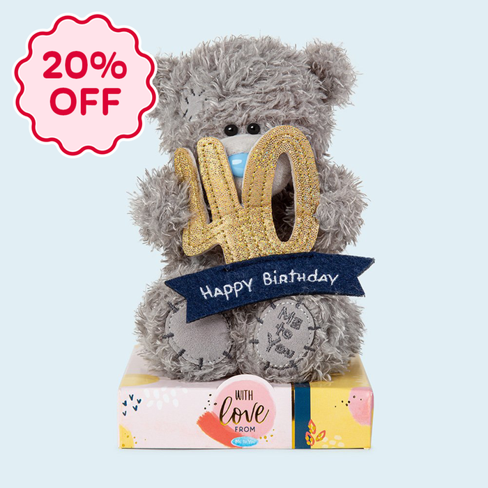 Tatty Teddy 15cm 40th Birthday Bear Soft Toy