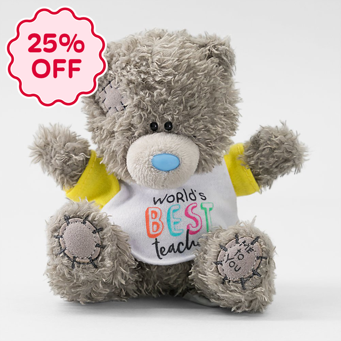 Tatty Teddy 10cm Worlds Best Teacher Bear