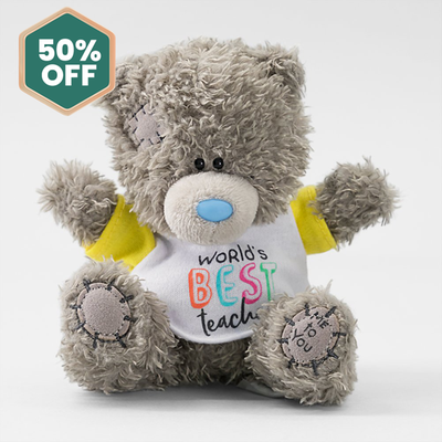 Tatty Teddy 10cm Worlds Best Teacher Bear