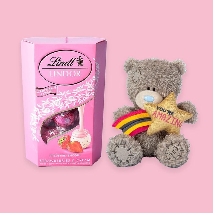 Tatty Teddy 'You're Amazing' & Lindt Strawberry and Cream 