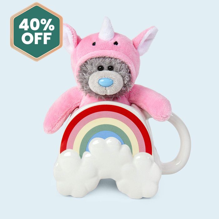 Tatty Teddy 16.5cm Rainbow Mug and Plush Unicorn Gift Set