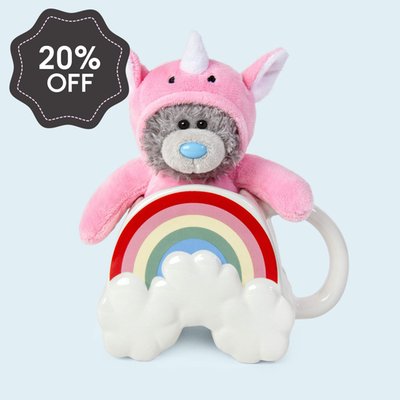 Tatty Teddy 16.5cm Rainbow Mug and Plush Unicorn Gift Set