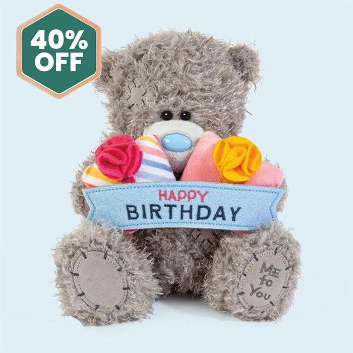 Tatty Teddy 18cm Happy Birthday Bear
