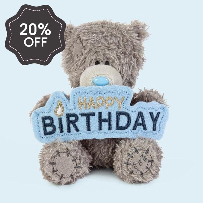 Tatty Teddy 11.5cm Happy Birthday Banner