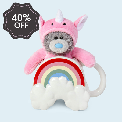 Tatty Teddy 16.5cm Rainbow Mug and Plush Unicorn Gift Set
