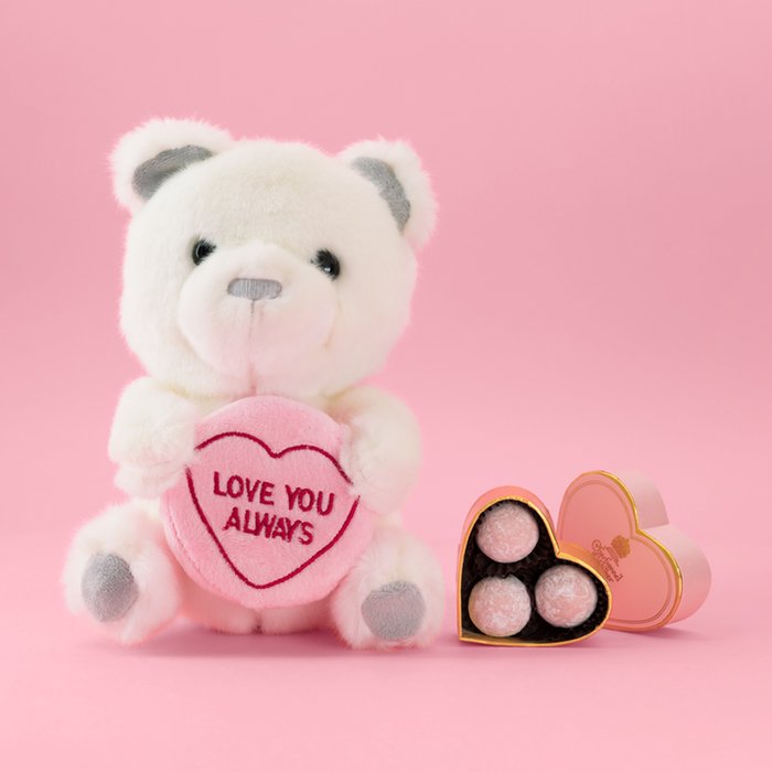 Swizzels Love You Soft Toy & Truffles Gift Set