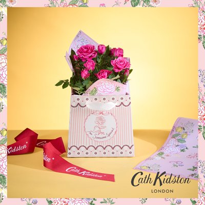 Cath Kidston You Are My Happy Cerise Rose & Gift Bag