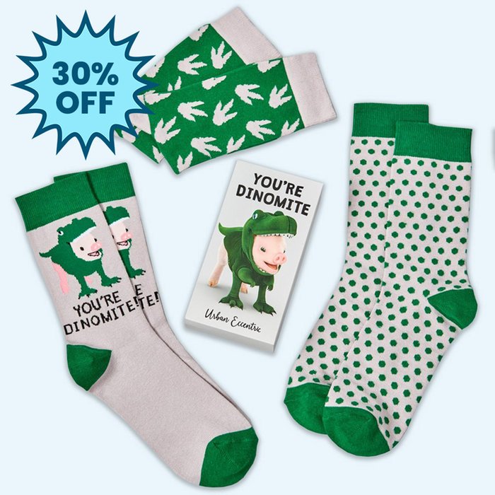 You're Dino - Mite Dino Pig Adults 3pk Socks
