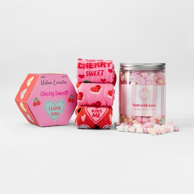 I Love You Cherry Socks & Sent With Love Sweets