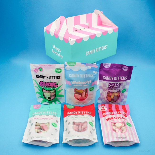 Candy Kittens Happy Birthday Carry Box Of Sweets 