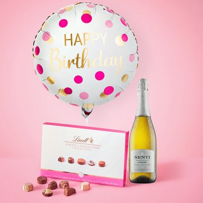 Pink & Gold Birthday Balloon Gift Set