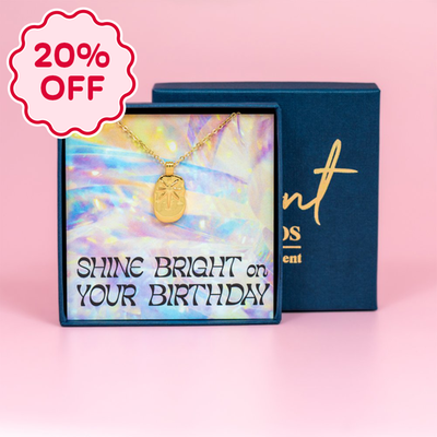 Shine Bright On Your Birthday Gold Necklace