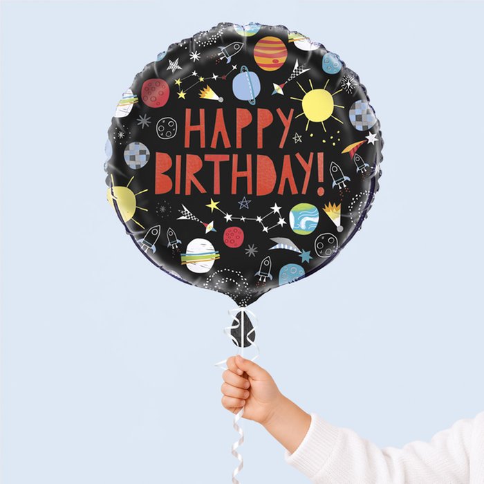 Happy Birthday Outer Space Balloon
