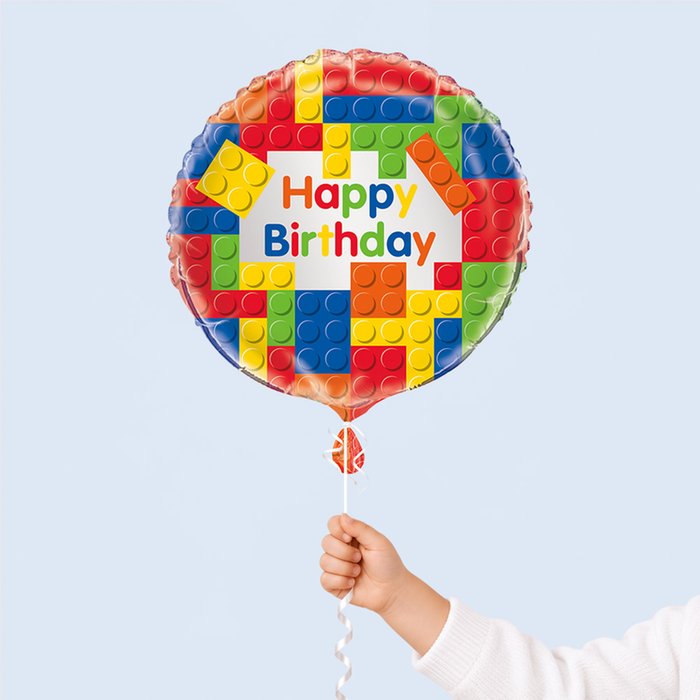 Building Blocks Birthday Balloon