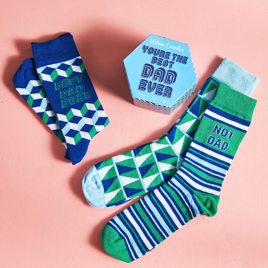 Urban Eccentric You're The Best Dad Adults 3Pk Socks