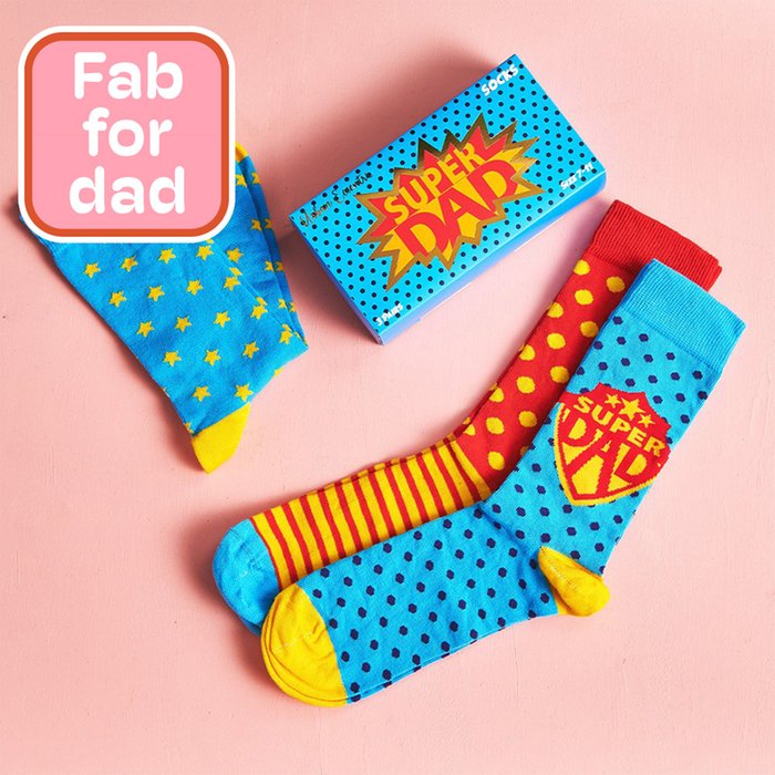 Super Dad Adults 3pk Socks