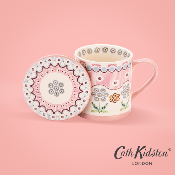 Cath Kidston Mollie Mug & Coaster Set