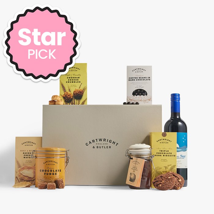 The Sweet & Savoury Selection with Red Wine Hamper 