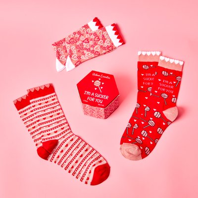 Unisex I'm A Sucker For You Socks Gift Set