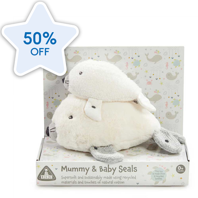 Early Learning Centre Eco-friendly Mummy & Baby Seals Soft Toys