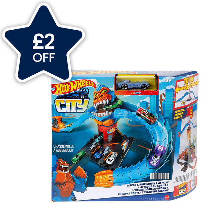 Hot Wheels City Wreck & Ride Gorilla Attack Playset